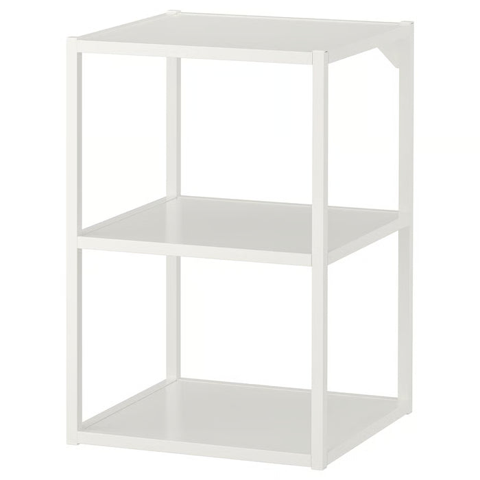 IKEA ENHET white metal open shelf storage frame with 3 tiers #80481608