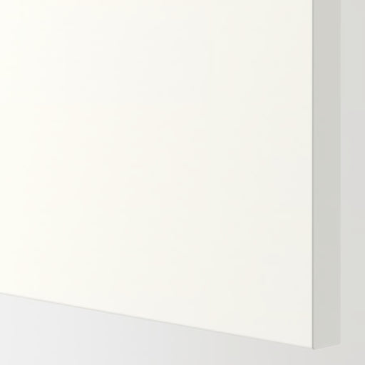 IKEA ENHET white kitchen cabinet front sleek clean edges close-up view