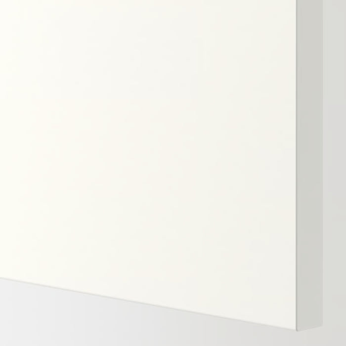 IKEA ENHET white kitchen cabinet front sleek clean edges close-up view