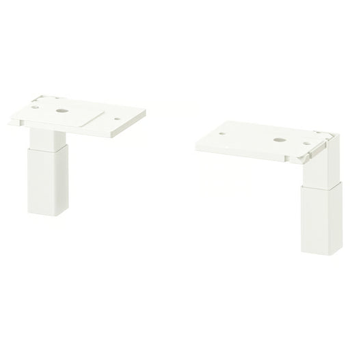 IKEA ENHET white cabinet legs with adjustable feet and screws, set of 2 #40481785