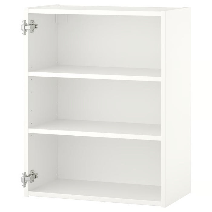 IKEA ENHET white wall cabinet with two shelves, 60x30x75 cm, minimalist front view #30440601