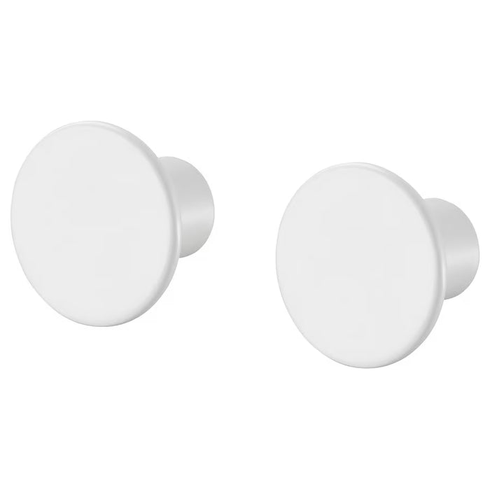 IKEA ENUDDEN wall hook white pack of 2 galvanized steel bathroom hook front view #20629962