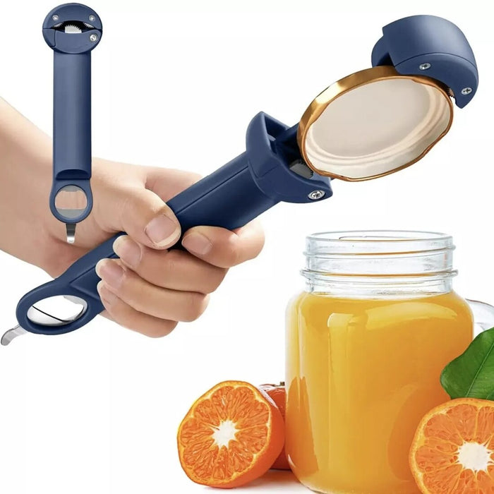 Blue stainless steel labor-saving cap screw opening jar lid - Digital Shoppy
