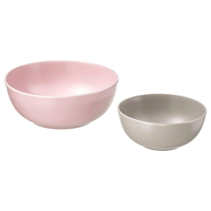 IKEA Bowls - Set of 2 (Pink, Beige) with Place mat, Natural, Black