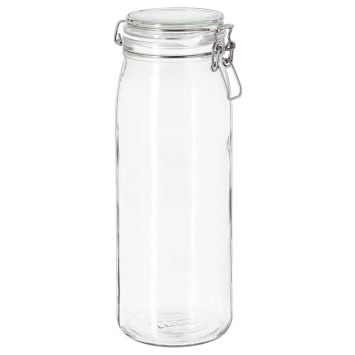 Ikea Jar with lid, clear glass set of 2 (0.5 L, 2.1 L) with Labels (pack of 59)