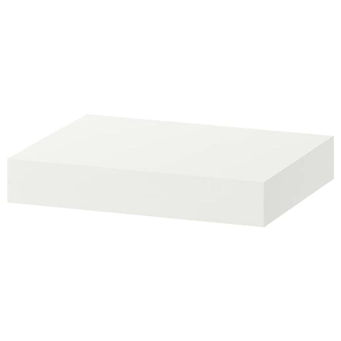 IKEA LACK Side table, white35x35 cm (13 3/4x13 3/4 ") with LACK Wall shelfLACK Wall shelf, white, 30x26 cm