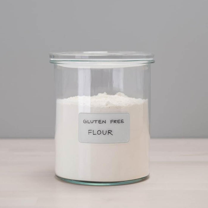 Ikea Jar with lid, clear glass set of 2 (0.5 L, 2.1 L) with Labels (pack of 59)