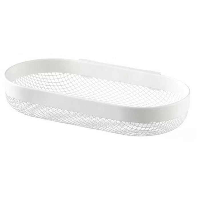 White mesh basket on a white background