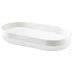 White mesh basket on a white background