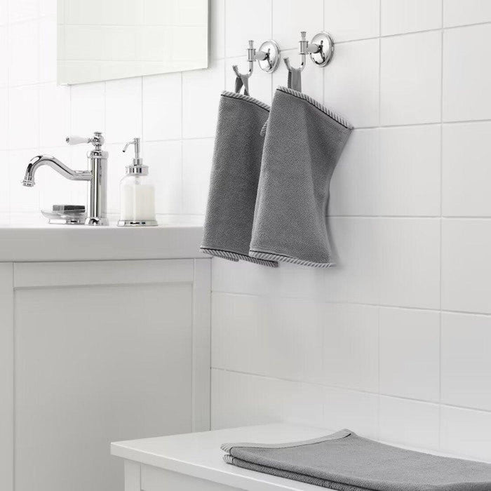 Ikea VIKFJÄRD Washcloth, Grey and Pink, Cotton, 30x30 cm (Pack-4)