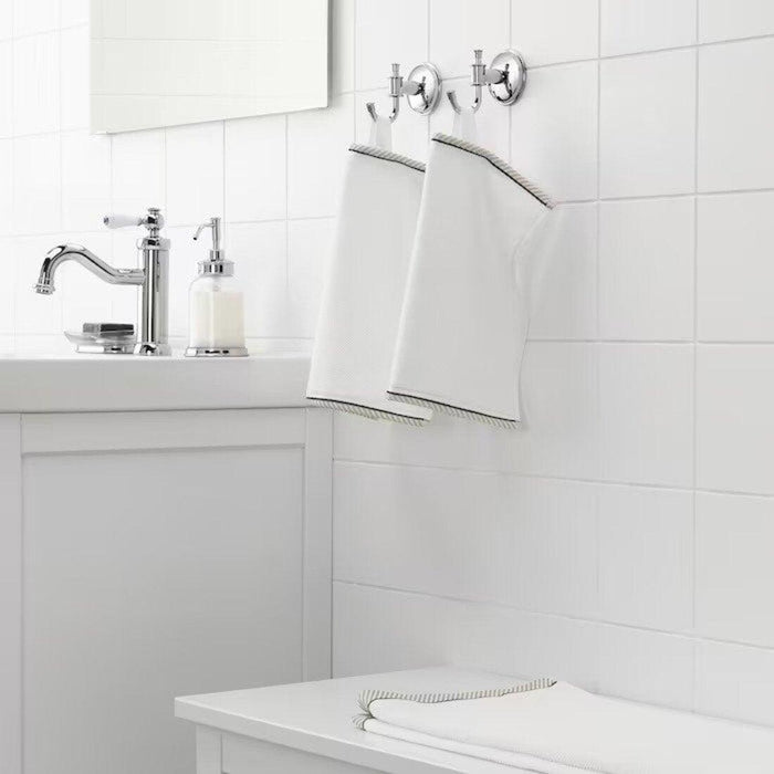 IKEA VIKFJÄRD Washcloth, white30x30 cm (12x12 ") ( 2 PACK ) with Paper napkin, white, 16x32 cm (6 ¼x12 ½ ") ( 100 pack )