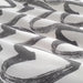 Close-up of the elegant white and grey pattern on the duvet cover  40466426