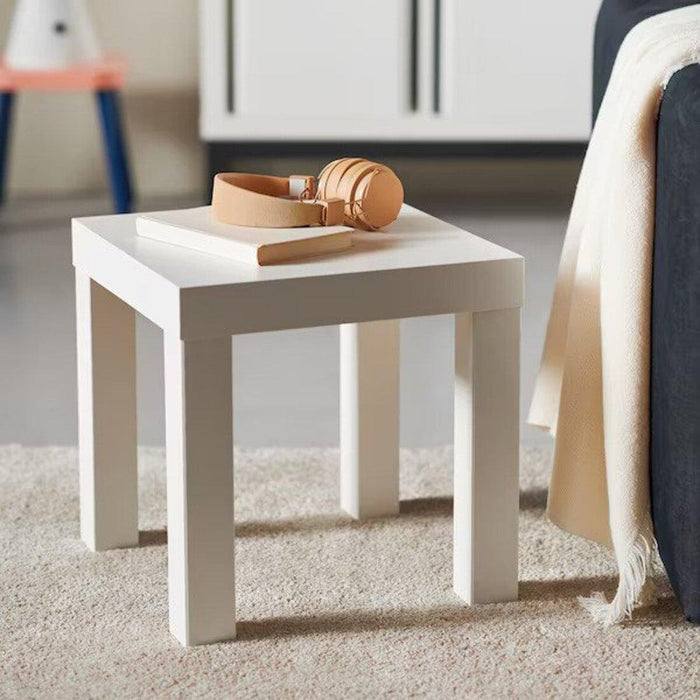IKEA LACK Side table, white35x35 cm (13 3/4x13 3/4 ") with LACK Wall shelfLACK Wall shelf, white, 30x26 cm