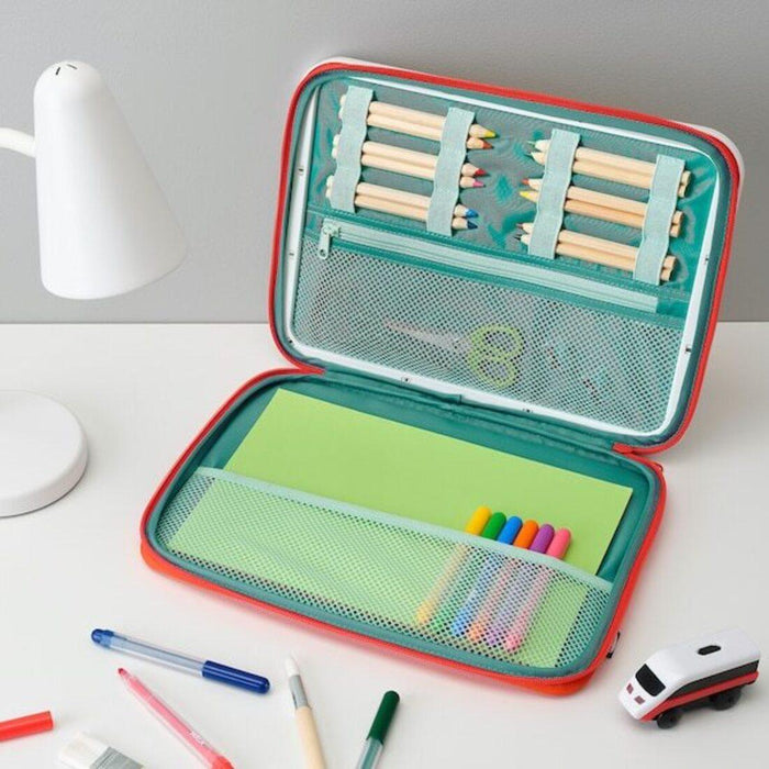IKEA Desk Organizer Set, Grey Felt Privacy Panel with Pockets, White Mesh Pen Holder, Scissors and headset stand ( Black )