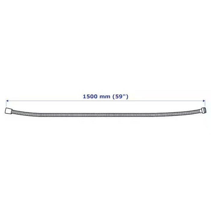 IKEA LILLREVET Shower Hose in white measuring 150 cm length - 50390563