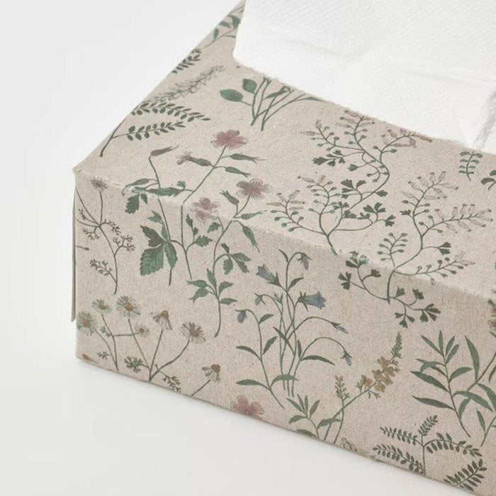 IKEA MÄRIT Table runner ( 1 unit ) and place mat 45x35 ( 2 pack ) with Paper napkin, patterned/flower, 16x32 cm(100 pack)