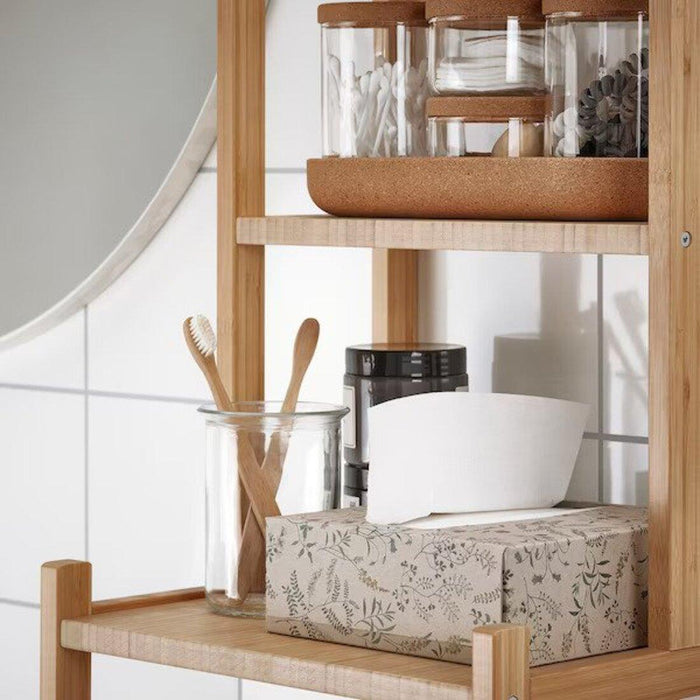 IKEA MÄRIT Table runner ( 1 unit ) and place mat 45x35 ( 2 pack ) with Paper napkin, patterned/flower, 16x32 cm(100 pack)