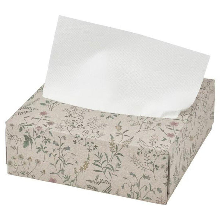 IKEA MÄRIT Table runner ( 1 unit ) and place mat 45x35 ( 2 pack ) with Paper napkin, patterned/flower, 16x32 cm(100 pack)