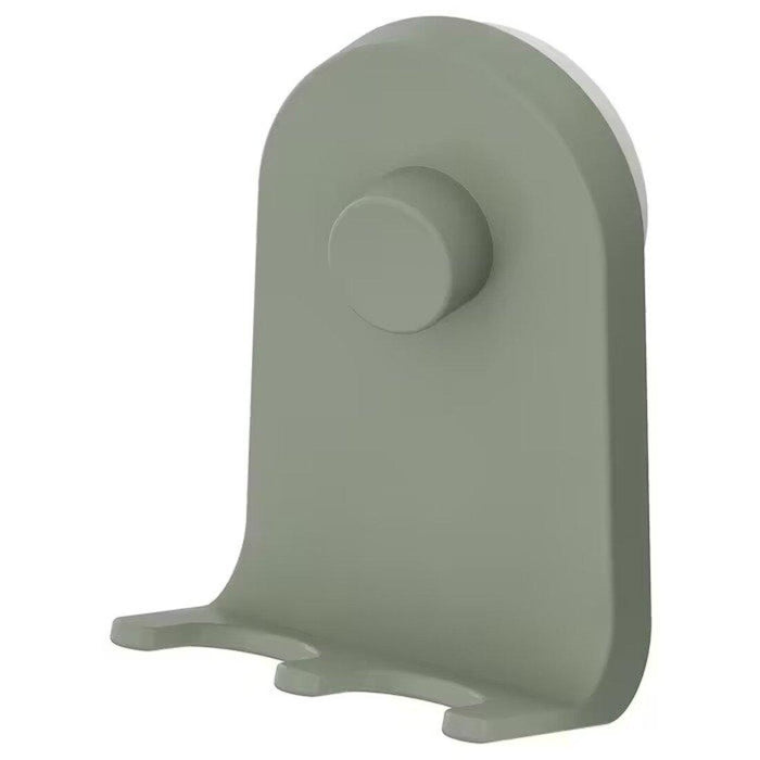 IKEA  ÖBONÄS Container with suction cup, grey-green with  Triple hook with suction cup, grey-green, 7x11 cm (2 ¾x4 ¼ ")