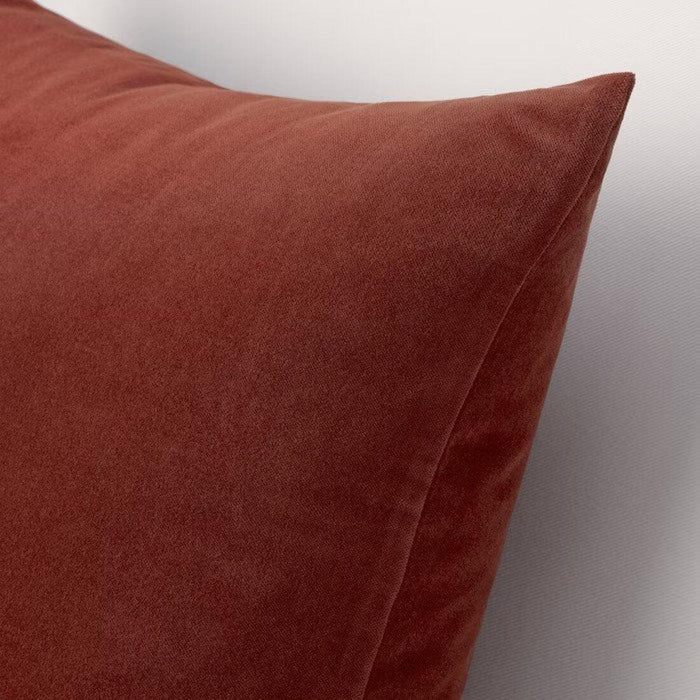 IKEA FIALISA Cushion pad, White, 50x50 cm with Cushion cover, red/brown, 50x50 cm (20x20 ")