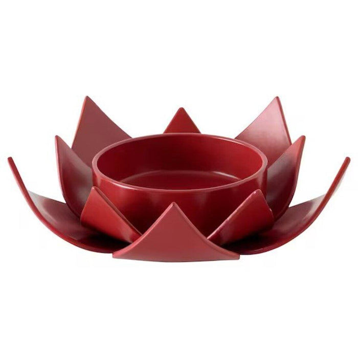 IKEA AROMATISK Tealight holder, dark pink Lotus, 38 mm with AROMATISK Tealight holder, red Lotus, 40 mm