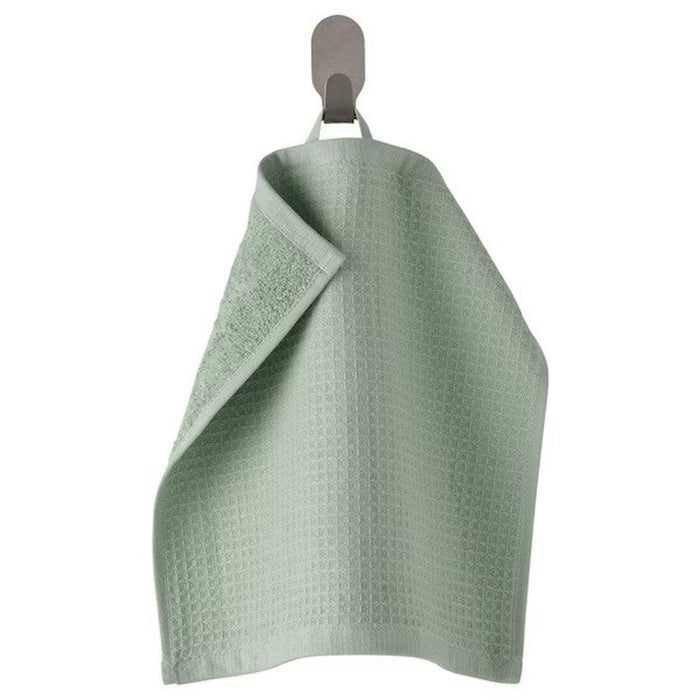 IKEA NYCKELN/ SALVIKEN Bath towel, white/turquoise, 70x140 cm with Hand towel, white/turquoise, 40x70 cm and Washcloth, light green, 30x30 cm