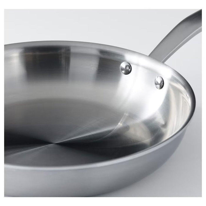 Ikea SENSUELL Frying pan, stainless steel/grey, 24 cm with  LÄMPLIG Trivet, stainless steel, 50x28 cm.