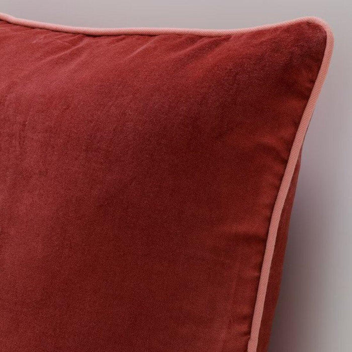 IKEA Inner Cushion pad, White/Soft, 50x50 cm (20x20) with Cushion Cover, red, 50x50 cm