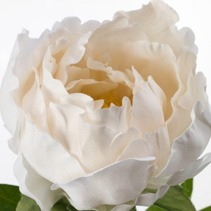 IKEA KNASTRIGT Vase, pink23 cm (9 ") with  SMYCKA Artificial flower, Peony/white, 30 cm