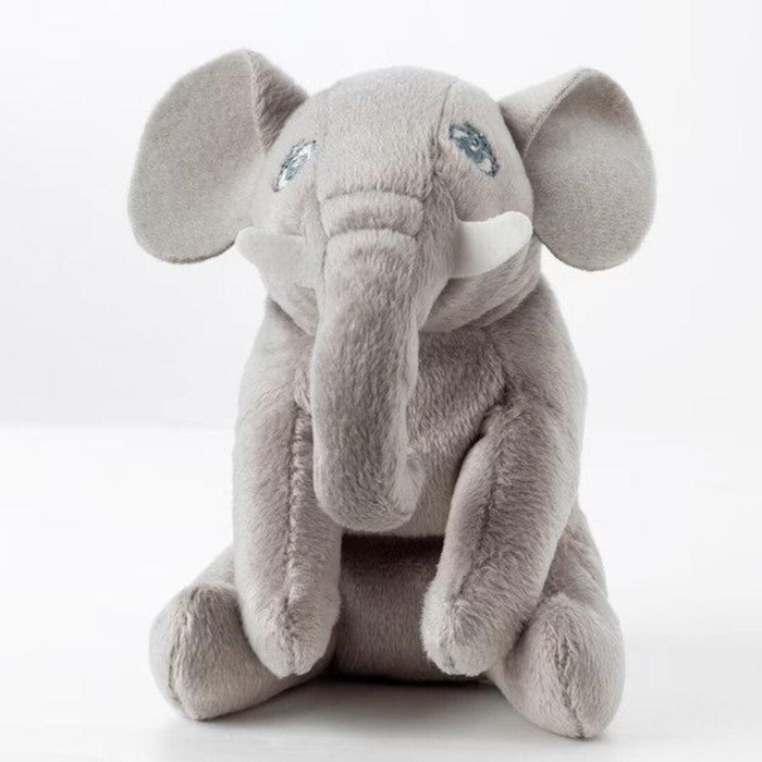 IKEA AFTONSPARV Soft toy, alien/green, 34 cm with DJUNGELSKOG Elephant Soft toy 15 cm