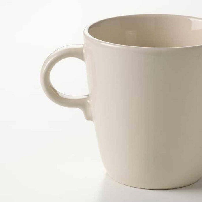 IKEA RIKLIG Cofee/Tea pot, 1.5 l ( 1 unit ) with IKEA FÄRGKLAR Mug, Glossy Beige, 37 cl ( pack of 4 )