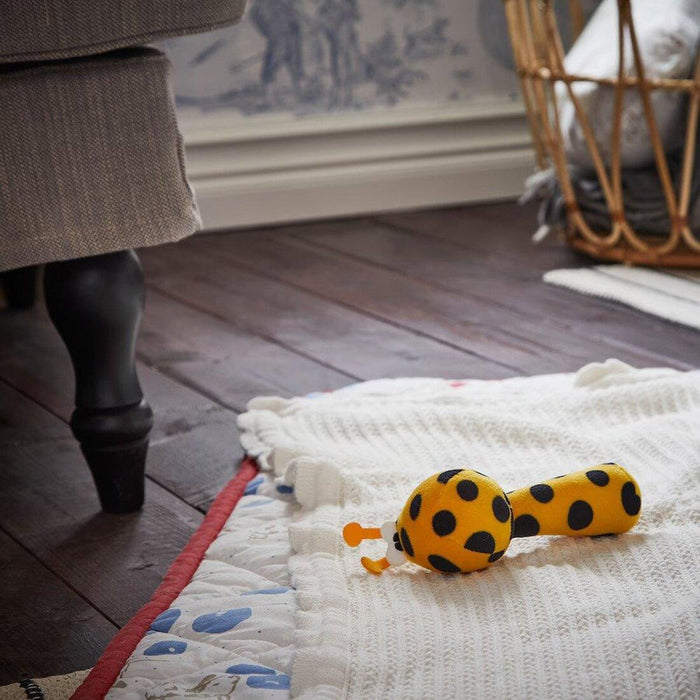 IKEA Rattle, multicolour/yellow  with GULLIGAST Rattle, grey/blue