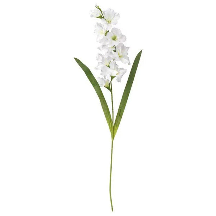 IKEA SMYCKA Artificial flower, Gladiolus/white, 100 cm with SMYCKA Artificial flower, Lily/white, 55CM