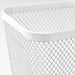 White mesh waste bin on a white background