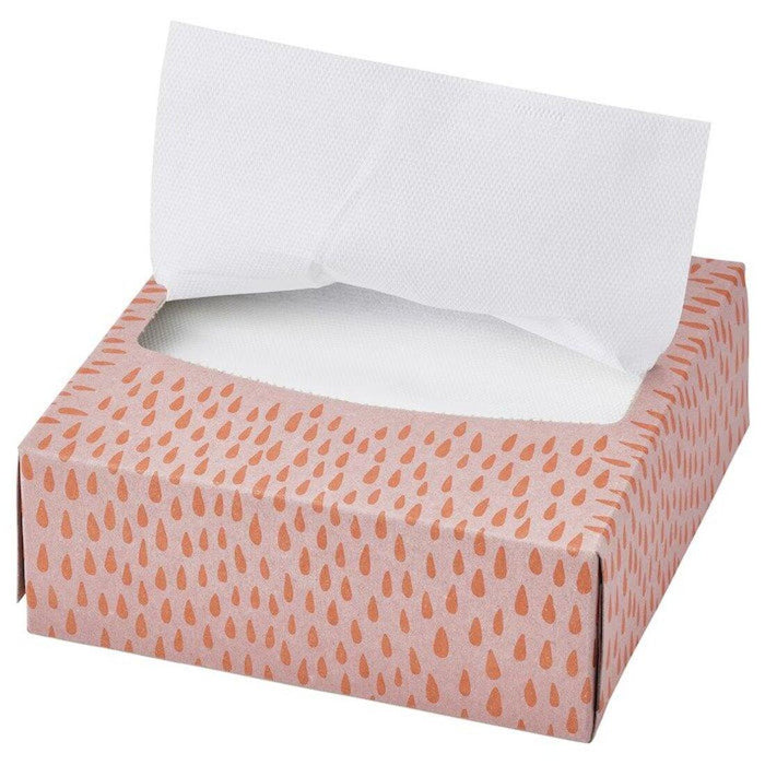 IKEA MÄRIT Place mat, natural35x45 cm with GOKVÄLLÅ Bowl, orange, 13 cm and  Plate, orange, 20 cm and 2-Pieces Kitchen Utensil Set (Fork, Spoon Salad) and  Paper napkin, patterned light pink/orange, 16x32 cm