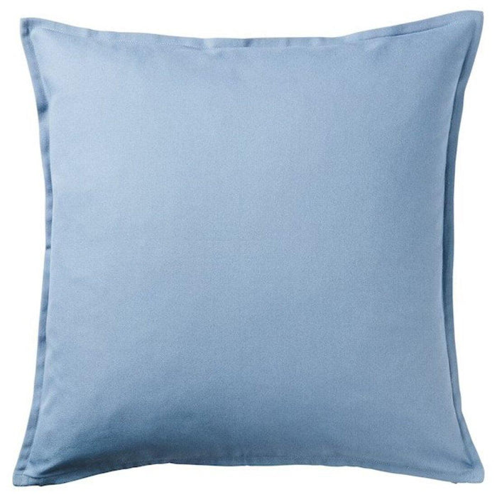 IKEA FIALISA Cushion pad, white 50x50 cm with Cushion cover, light blue 50x50 cm (20x20 ")
