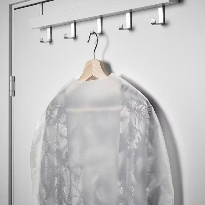 IKEA STUK Box with Compartments — White/Black, 17x32x10 cm | Wardrobe & Drawer Organiser with Clothes cover, transparent white ( 1 piece )
