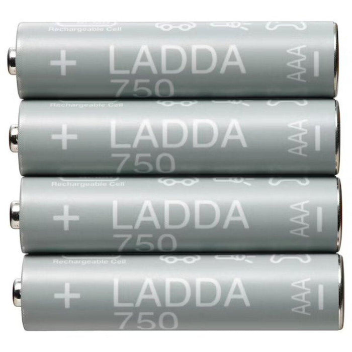 IKEA LITOSFÄR Battery charger with storage, dark blue with LADDA Rechargeable battery,1900 HR06 AA 1.2V