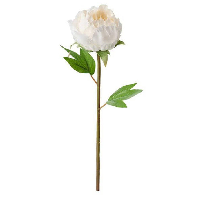 IKEA KNASTRIGT Vase, pink23 cm (9 ") with  SMYCKA Artificial flower, Peony/white, 30 cm