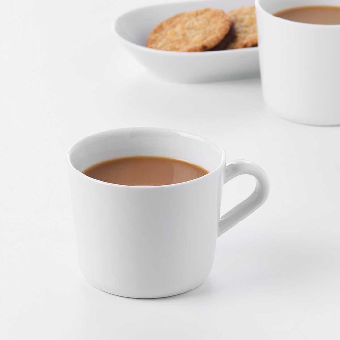 IKEA 365+ Coaster, cork, 9 cm with 365+ Mug, white24 cl