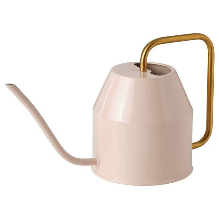 IKEA VATTENKRASSE Watering can, pale pink/gold-colour0.9 l with KLARBÄR Plant pot with saucer, in/outdoor brown, 12 cm