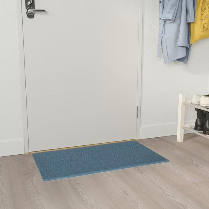 Ikea KLAMPENBORG Door Mat with Anti-Slip Underlay, Indoor, Blue, 50x80 cm