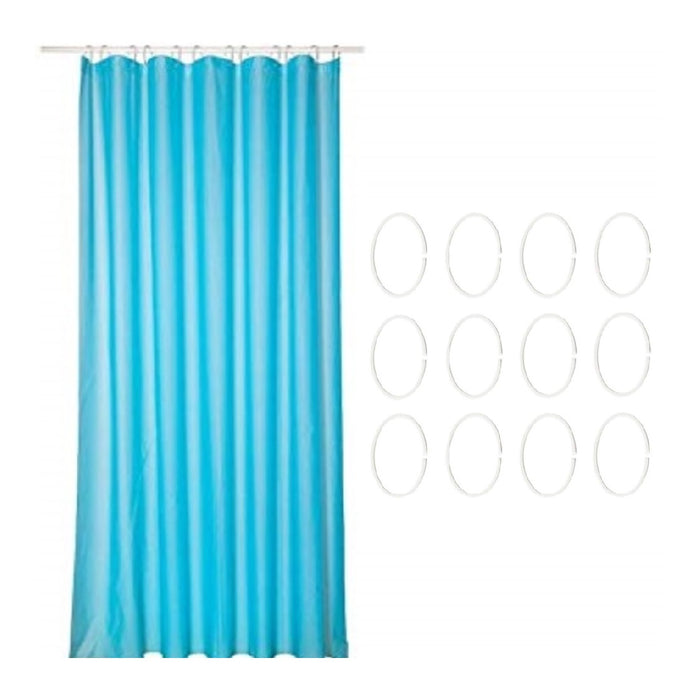 IKEA Shower Curtain, 180x200 cm (71x79) with 12 rings