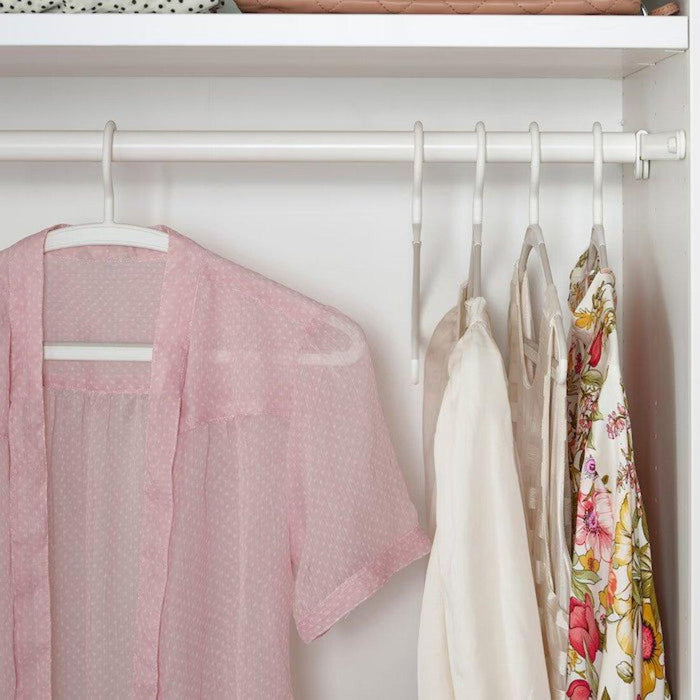 IKEA VUKU Wardrobe, white, 74*51*149 cm  with  Hanger, white/grey ( 5 pack )