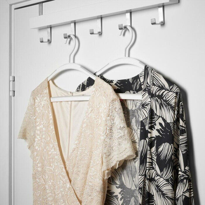 IKEA VUKU Wardrobe, white, 74*51*149 cm  with  Hanger, white/grey ( 5 pack )