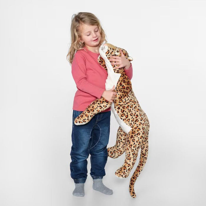 Digital Shoppy IKEA IKEA Leopard/Beige Soft Toy, 80 cm - Soft and cuddly companion for little ones' cozy playtime.