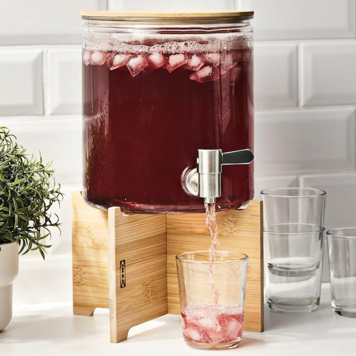 Digital Shoppy IKEA Upgrade Your Drink Serving with ÖGONTRÖST Stand for Jar with Tap in Bamboo  90539109     
