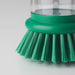 Close-up of the vibrant green IKEA Dish-washing brush with dispenser 60561007