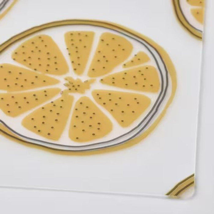 Stylish and practical yellow place mat, offering both surface protection and a touch of modern elegance.
