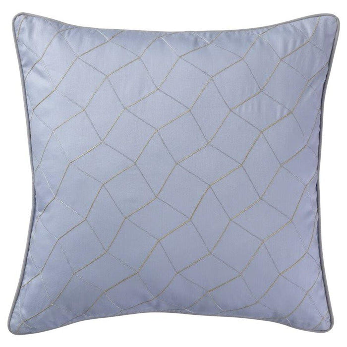 IKEA FIALISA Cushion pad, white, 50x50 cm with Cushion cover, embroidery/blue, 50x50 cm (20x20 ")